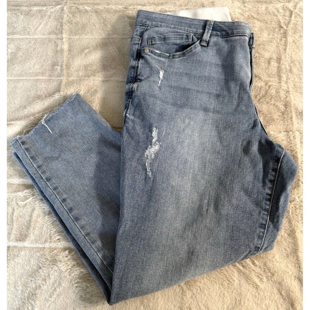 Democracy Freedom Ankle Skimmer Jeans Women's 16 Blue Denim "Ab" Technology
